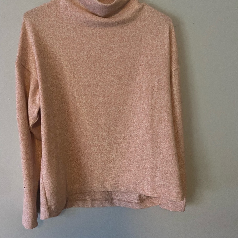 Turtleneck Woman’s Pink Sweater